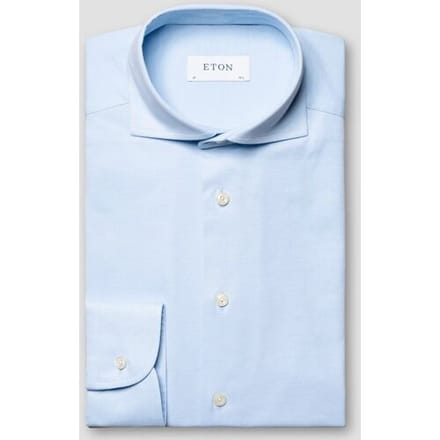 Eton Overhemd Uni Four-Way Stretch Licht Blauw / male