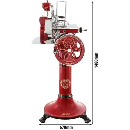 BERKEL Vliegwielmachine B114 - Mes: Ø 319mm - Rood - incl. onderstel