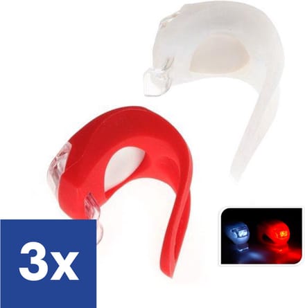 Fietsverlichting Set - Fietslampjes - Voor en Achterlicht - Silicone - Waterdicht - 3 x set van 2