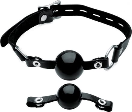 Interchangeable Silicone Ball Gag Set - Black