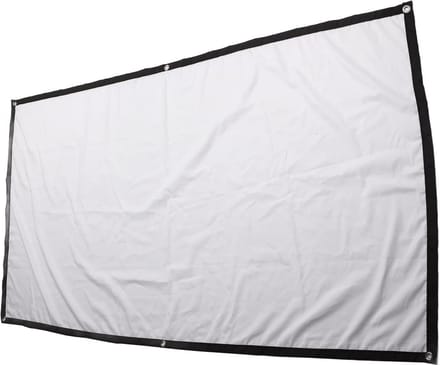 Projectiescherm - Draagbaar Scherm - Thuisbioscoop Creëren - Rimpelvrij Polyester - 72 Inch - Wit