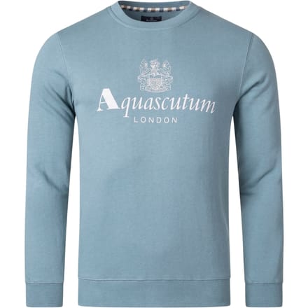 Aquascutum Active Big Logo Blauwe Sweatshirt