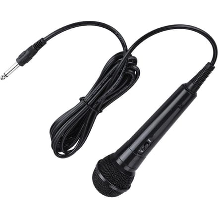 Microphone dynamique filaire portable à bobine mobile pour une voix claire pour le karaoké (Noir) noir