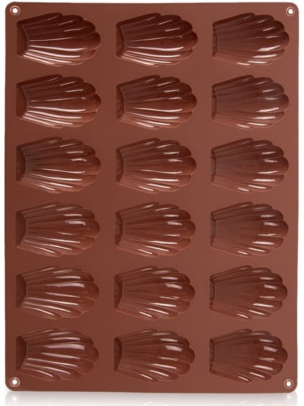 Koekjesvorm Silicone Bruin Zeeschelpen 32x24,5x2 cm - Bakvorm voor Koekjes
