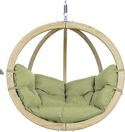 Amazonas Globo Chair Hangstoel Olive - 1 Persoons - Hout - Weerbestendige kussens
