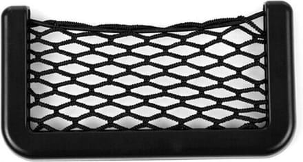 DrPhone SB1 – Opbergtas Voor Auto – Net - Vak - Stevig – Nylon Gaas – 8cm X 20cm - Zwart