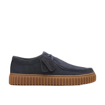 CLARKS Torhill Lo Heren Veterschoenen - Suede - Navy
