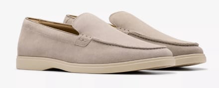 Clarks Heren Mocassin Torford Easy Grey Suede G-breedte | Grijs | Maat: 45