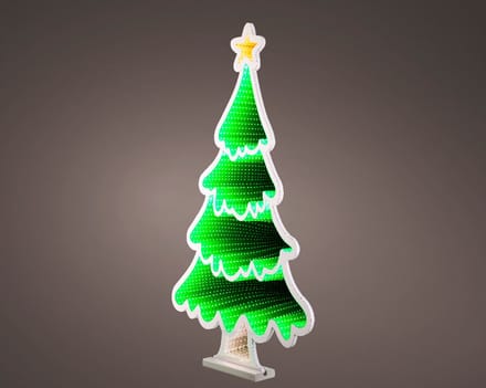 Grote LED Infinity kerstboom van 90 cm – Multicolor 3D-verlichting met 306 LED’s voor binnengebruik, perfect als eyecatcher in elk kerstinterieur
