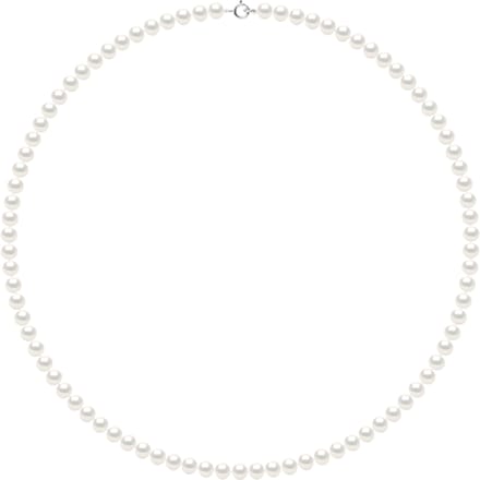 Ketting van Echte Gekweekte Zoetwaterparels Semi Rond 5-6 mm