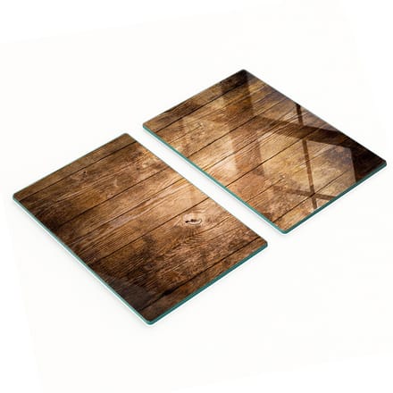 Glazen snijplanken met decoratieve afbeeldingen, hout, 2x40x52 cm