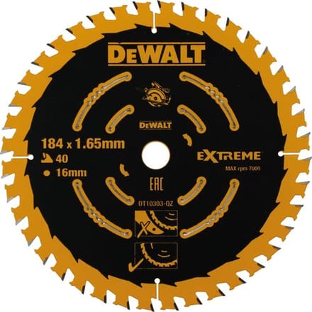 DeWalt Elite - Cirkelzaagblad - 184mm - 40 Tanden - ATB Geometrie