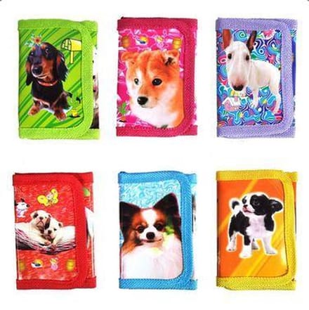 12 stuks kinder portemonnee honden / uitdeelcadeautjes