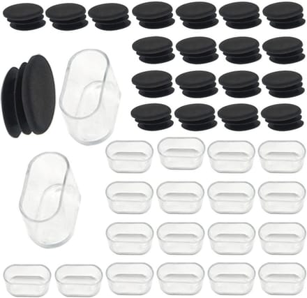 Rubberen Stoelpootdoppen - 40 Stuks voor Ovale Stoelen