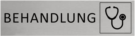 CombiCraft Aluminium Deurbordje "Behandlung " 165x45mm met tape