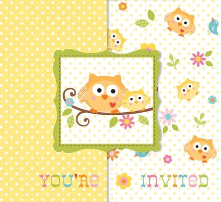 8 Woodland baby shower uitnodigingskaarten