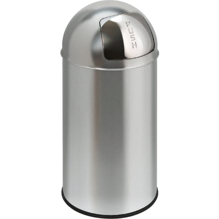 EKO - Pushcan 40 liter - Stainless steel - mat RVS - Prullenbak