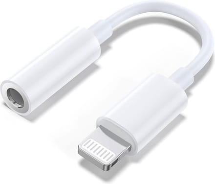 DW4Trading Lightning naar 3,5mm Hoofdtelefoonaansluiting Adapter - Geschikt Voor Apple Iphone Ipad - Wit