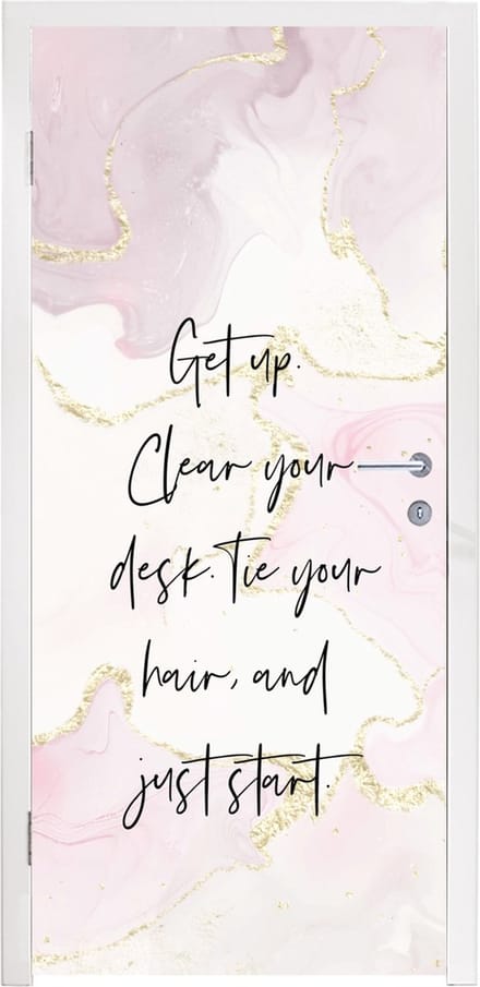 Deursticker Quotes - Studenten - Studeren - Motivatie - Leren - 85x205 cm - Deurposter