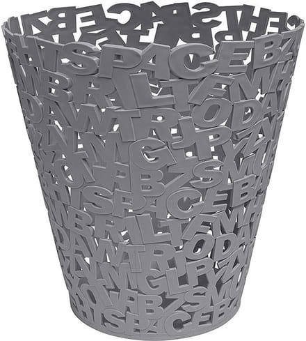 Decoratieve Afvalemmer met Letter Design voor Kantoor en Bureau