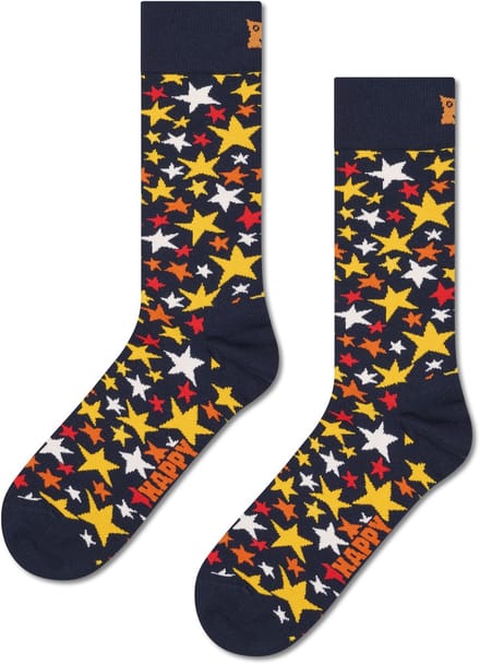 Happy Socks Christmas Star Sock - unisex sokken - navy - Unisex - Maat: 36 - 40