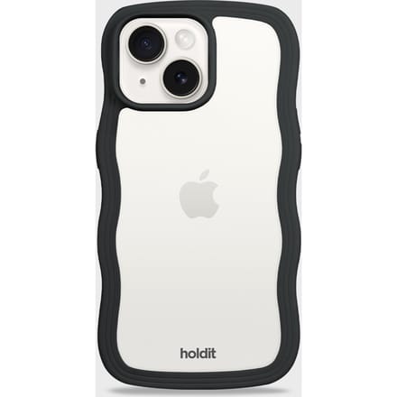 Phone Case Wavy Black/Transparent iPhone 13