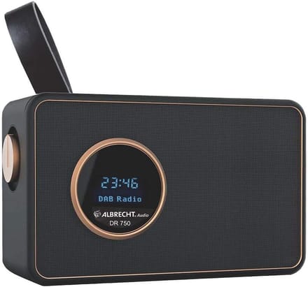 Draagbare DAB+ en FM Radio met Bluetooth Streaming - Zwart