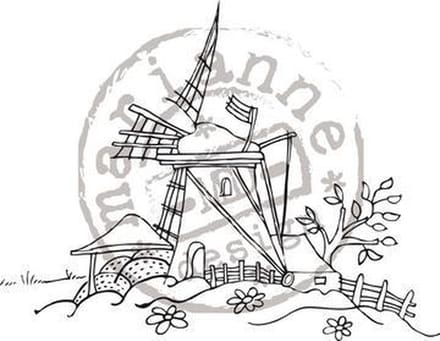 Marianne Design - Els Wezenbeek - Clearstamp - stempel Molen - EWS2201.