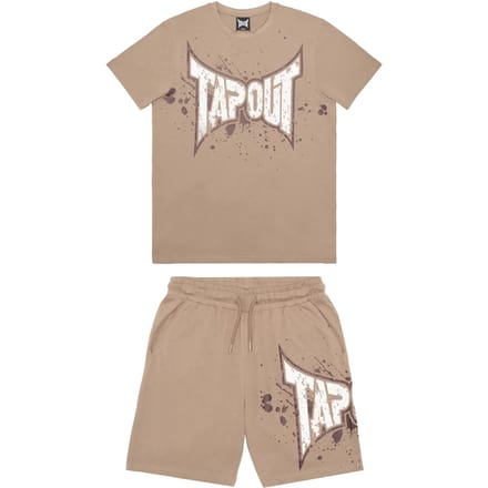 Tapout Dunlab Korte Mouw Set Beige S