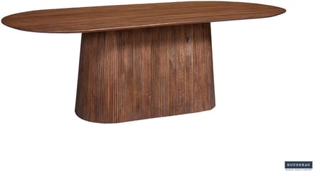 Tafel 'Miguel' 230 cm Ovaal Mango Hout Lichtbruin