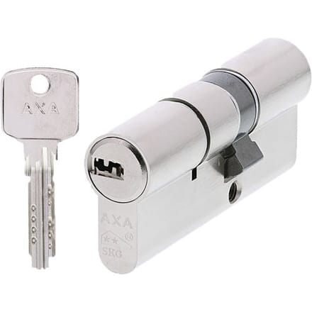 AXA Dubbel Veiligheidscilinder - Comfort Security - Cilinderslot - incl. 3 sleutels - SKG2 - Vernikkeld - 30/45 mm