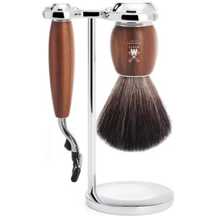 MÜHLE -Scheerset Vivo 3-delig - Pruimenhout - Mach3