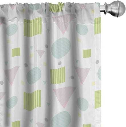 ABAKUHAUS – Pastel Geometrische Gordijnen – Microvezel – Seafoam – 2x Panelen