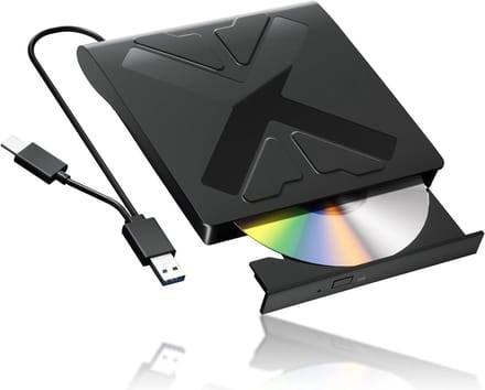 Externe Blu Ray Drive - Blu Ray Brander - Films Kijken - Dubbele USB C en A - 15.4 cm