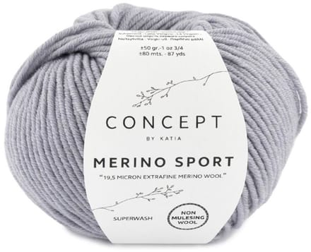 Katia Concept Merino Sport - 400 lichtgrijs - Wol Garen