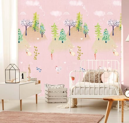 INGK - Kate & Andy - Behang - Secret World (mix&match) Landscape pink
