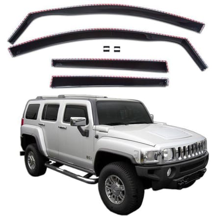 Luchtafweerders - SCOUTT - Hummer H3 - Gerookt - Versterkt Acryl - Eenvoudige Installatie