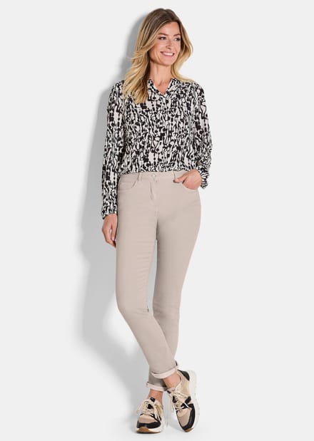 Superstretch-jeans BELLA - beige - Gr. 25 van Goldner Fashion