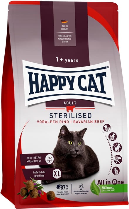 Happy Cat Sterilised Adult Rund Kattenvoer - 1,3 kg