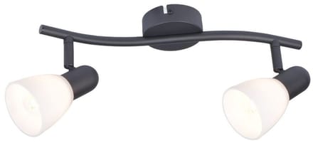 Rabalux - Plafondlamp - spot 2x E14 fitting - IP20 - Zwart, Soma