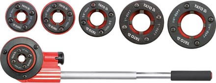 Yato - Handmatige Pijpgroevenset - 1/4''-5/4'' - Ratel Systeem - 7-Delig