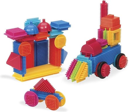 Bristle Blocks 50 Stuks - Bouwblokken Nopper - In Bucket