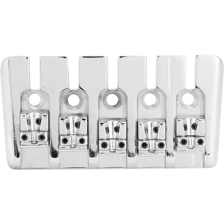 Jeu de pontets pour guitare basse électrique 5 cordes avec 5 vis Clé Outil Pièces de rechange white