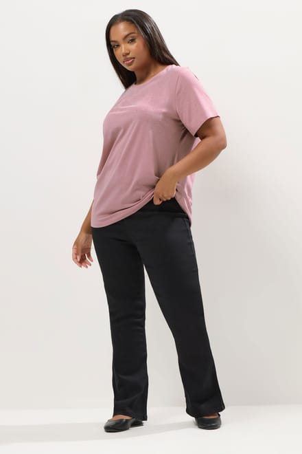 Yours Roze Versierd Tshirt Size 58-60
