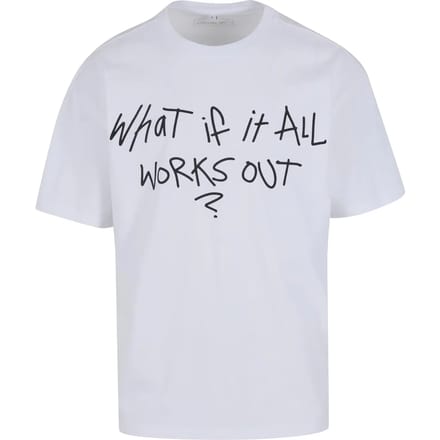 Mister Tee - It All Works Out Wording Oversize Heren Tshirt - S - Wit