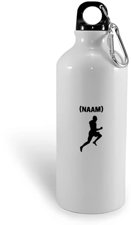 Hacebo® - Hardloop met eigen naam waterfles - Hardlopen - Hardloper - Sport - water fles - 500ML