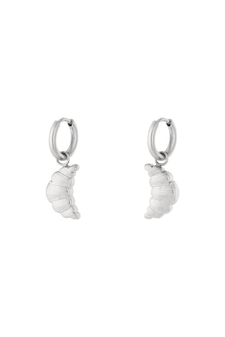 Bijoutheek Oorhangers Croissant Zilver