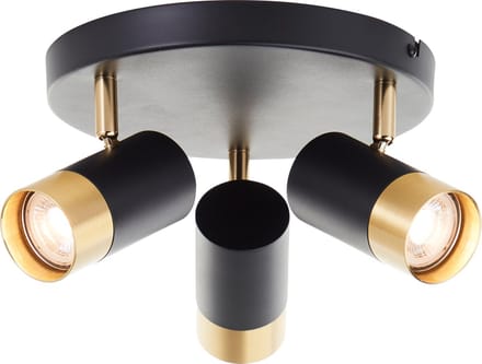 Brilliant G03434/86 Deckenleuchte 29cm Plafondlamp LED GU10 Zwart/zand, Goud (mat)