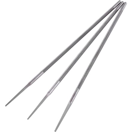 Ensemble de 3 limes rondes en acier à roulement pour affûter les chaînes de tronçonneuse(5.5mm)