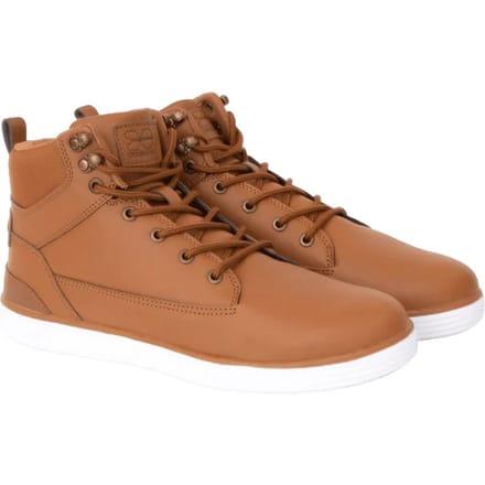 Crosshatch Heren Staiger Leren Trainers (Bruin)